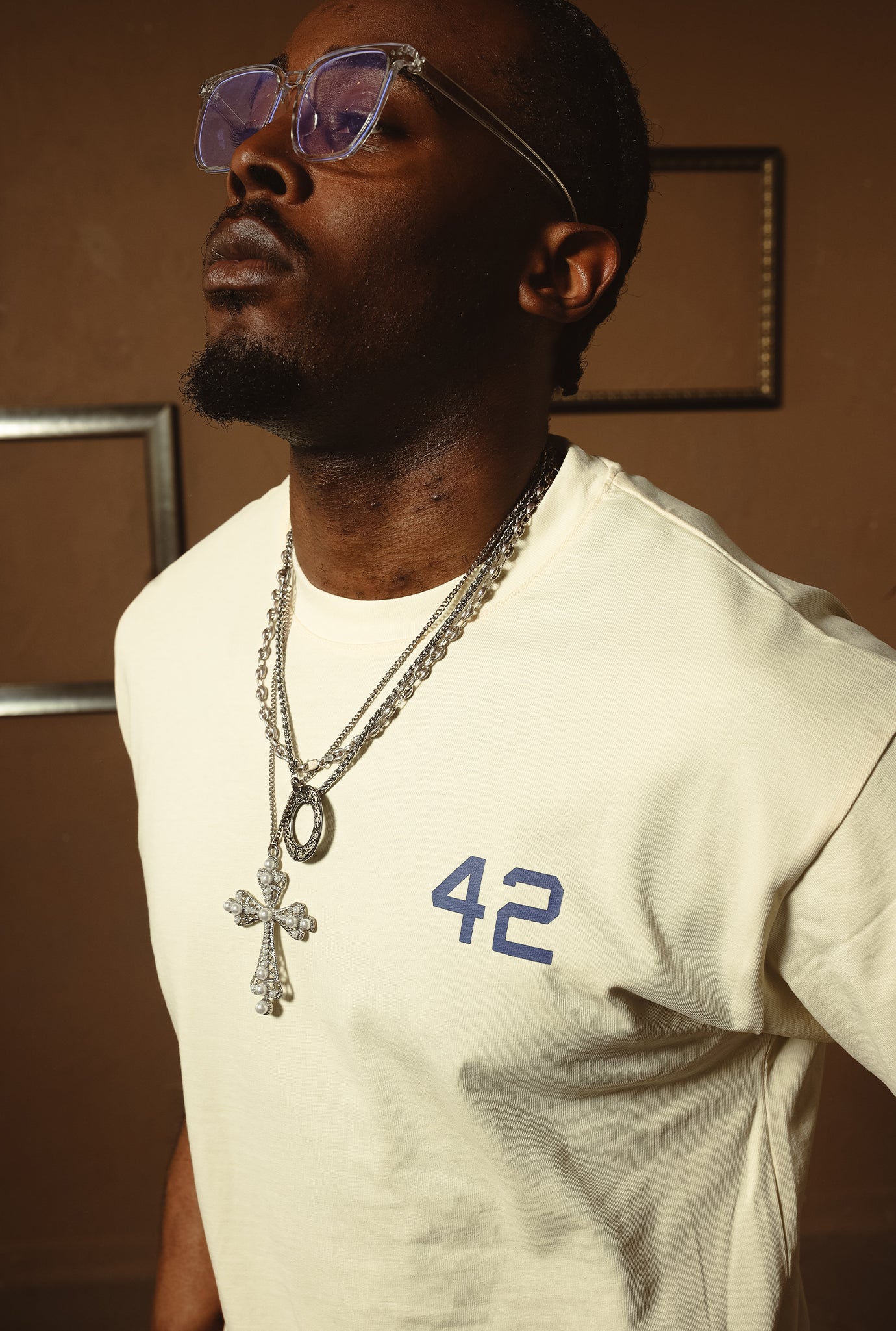 P/C x Jackie Robinson Vintage Heavyweight T-Shirt - Ivory