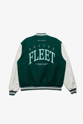 Boston Fleet Letterman Jacket - Forest Green