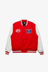 Ottawa Charge Letterman Jacket - Red