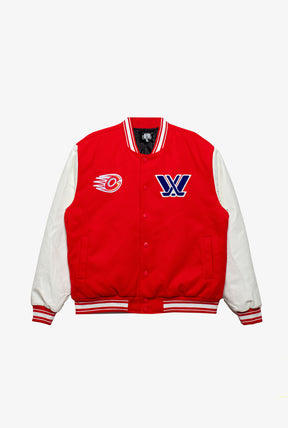 Ottawa Charge Letterman Jacket - Red