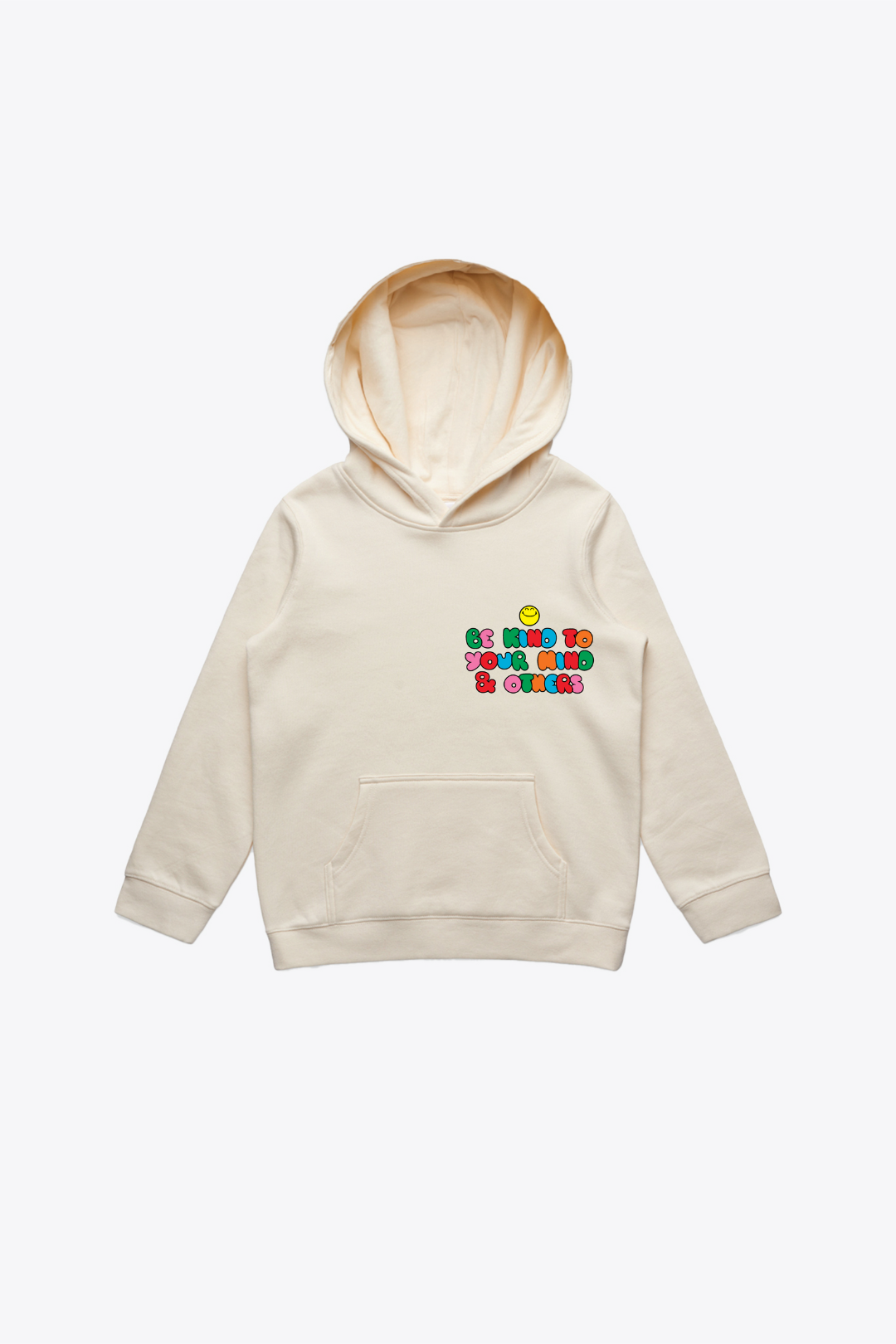 P/C x SmileyWorld Be Kind To Your Mind & Others Youth Heavyweight Hoodie  - Ivory