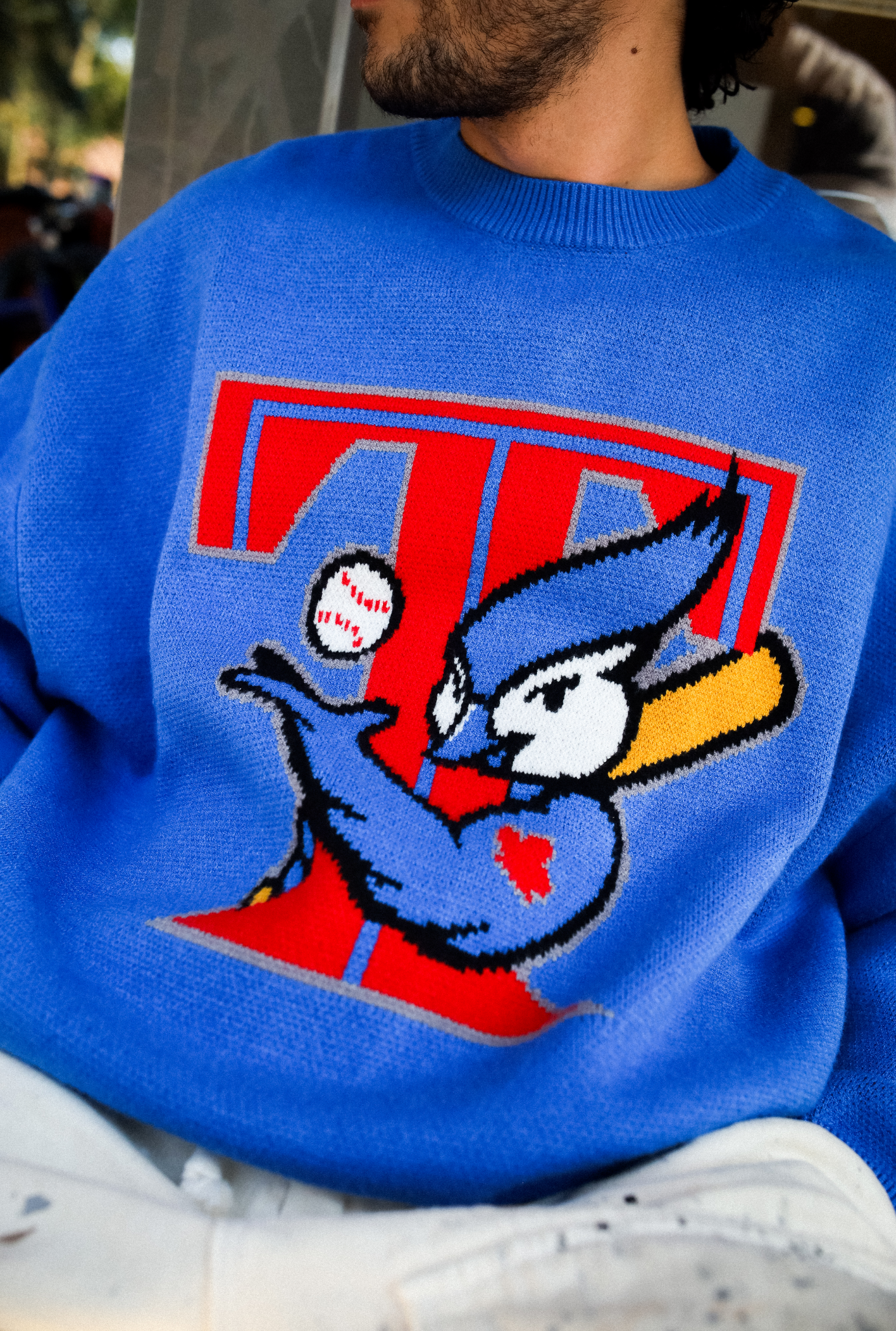 Toronto Blue Jays Vintage Knit Sweater - Royal