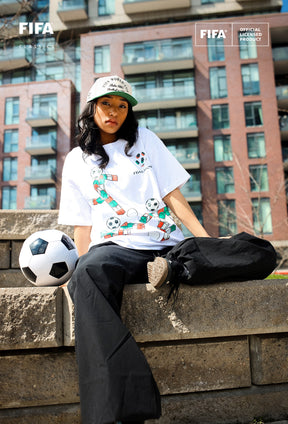 T-shirt épais blanc à l'effigie de la mascotte de l'Espagne pour la Coupe du Monde de la FIFA - Coupe du Monde de la FIFA
