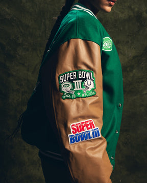 Super Bowl 1969 New York Jets Vs. Baltimore Colts Varsity Jacket - Green