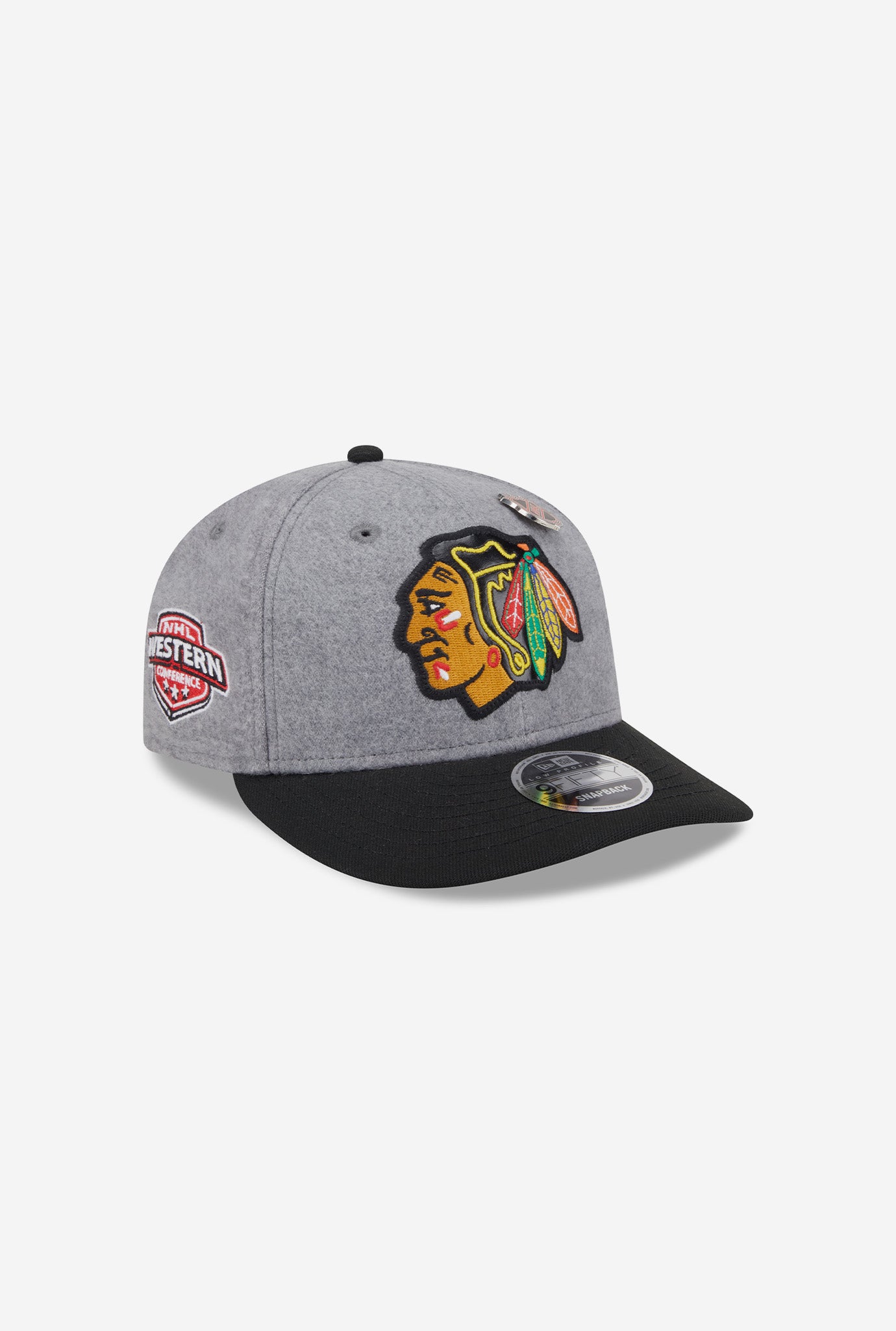 Chicago Blackhawks Wool 9FIFTY Snapback - Grey