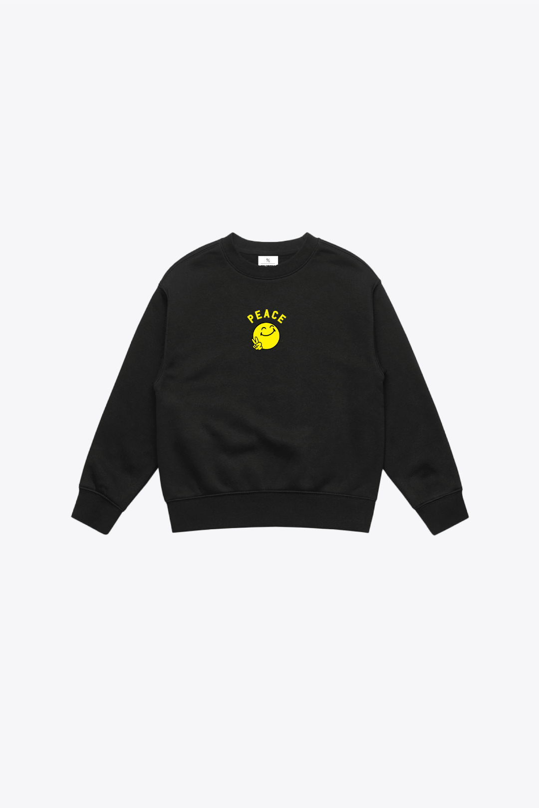 P/C x SmileyWorld Smile for Peace Youth Heavyweight Crewneck - Black