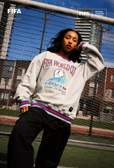 Coupe du Monde de la FIFA 1998 France Sweat-shirt à col rond épais - Gris cendré