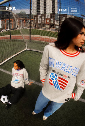 Coupe du Monde de la FIFA 1994 États-Unis Sweat-shirt épais à col rond - Gris cendré