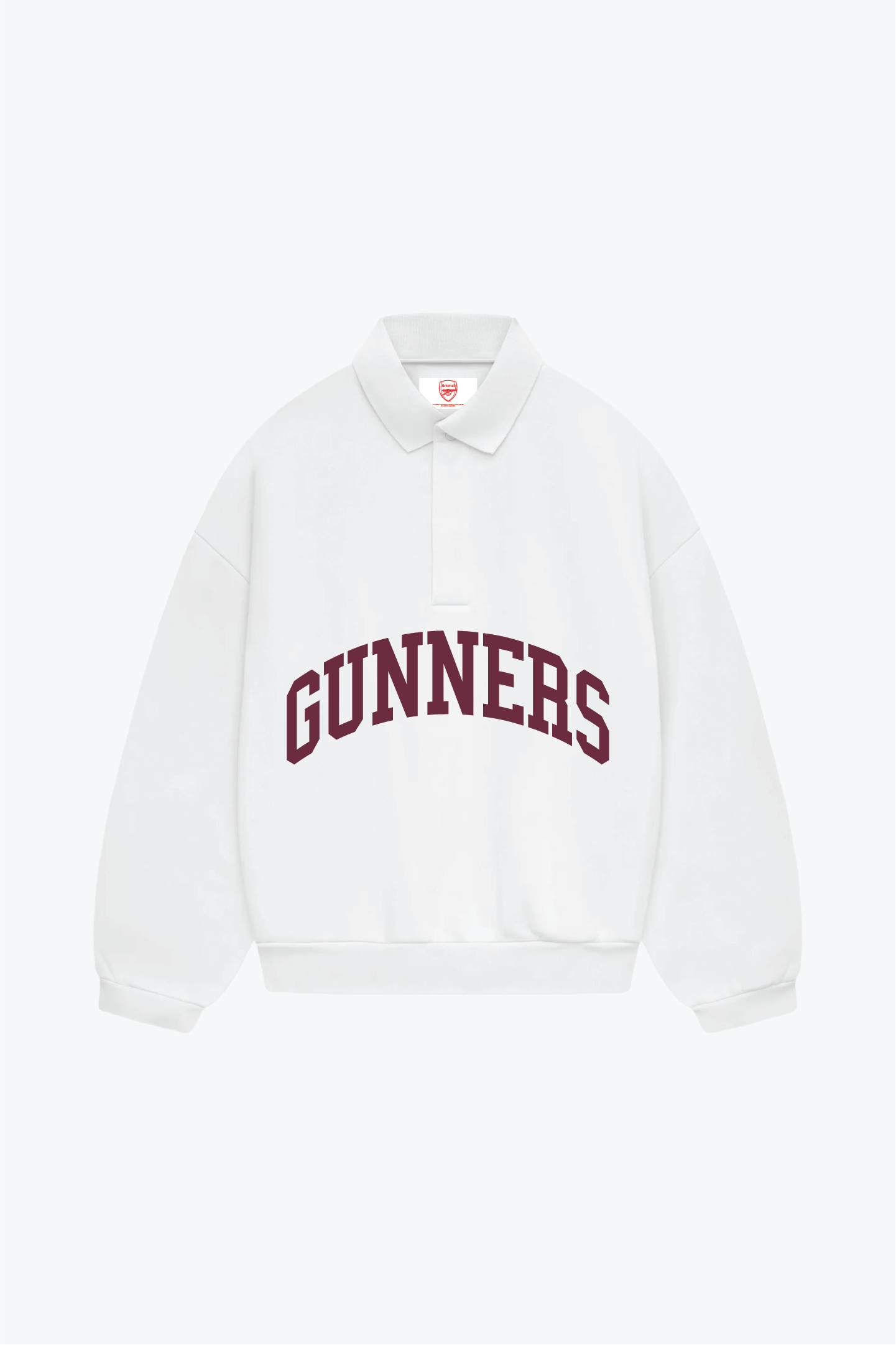 Arsenal FC Rugby-Trikot in Übergröße – Weiß