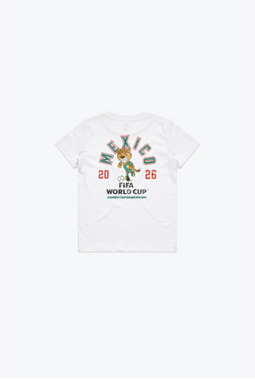 FIFA World Cup 2026™ Mexico Mascot Youth T-Shirt - White