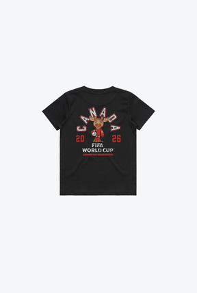 FIFA World Cup 2026™ Canada Mascot Youth T-Shirt - Black