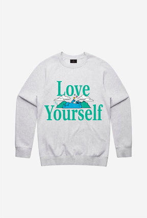 Love Yourself Cookie Monster Crewneck - Ash