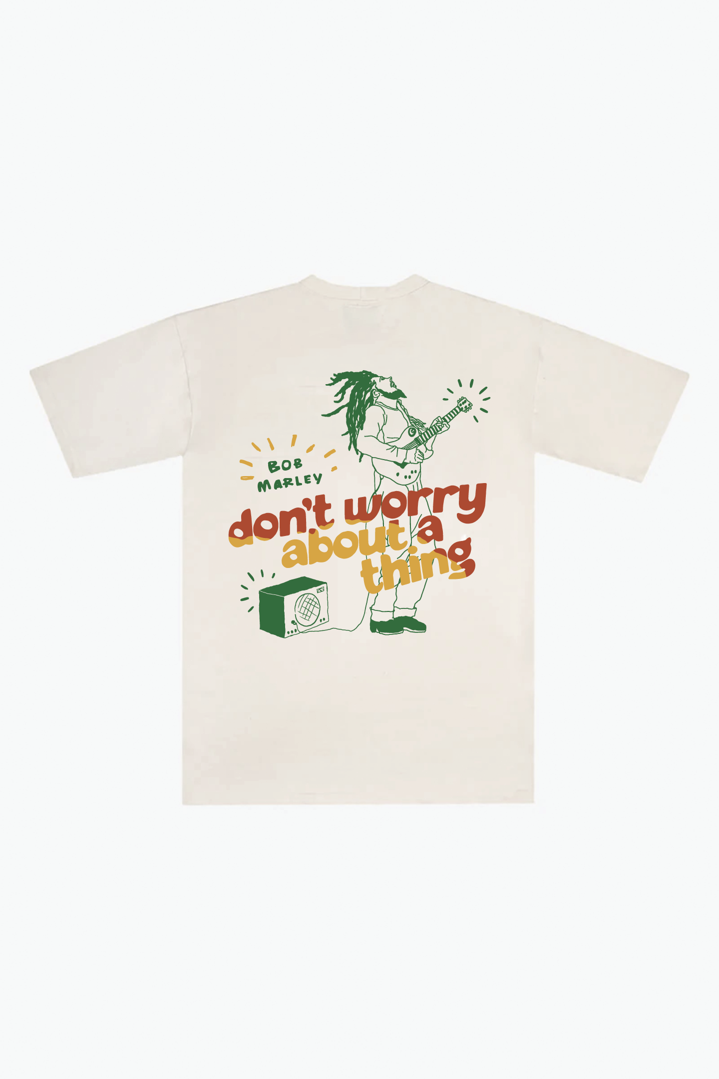P/C x Bob Marley Don't Worry Heavyweight T-Shirt - Ivory