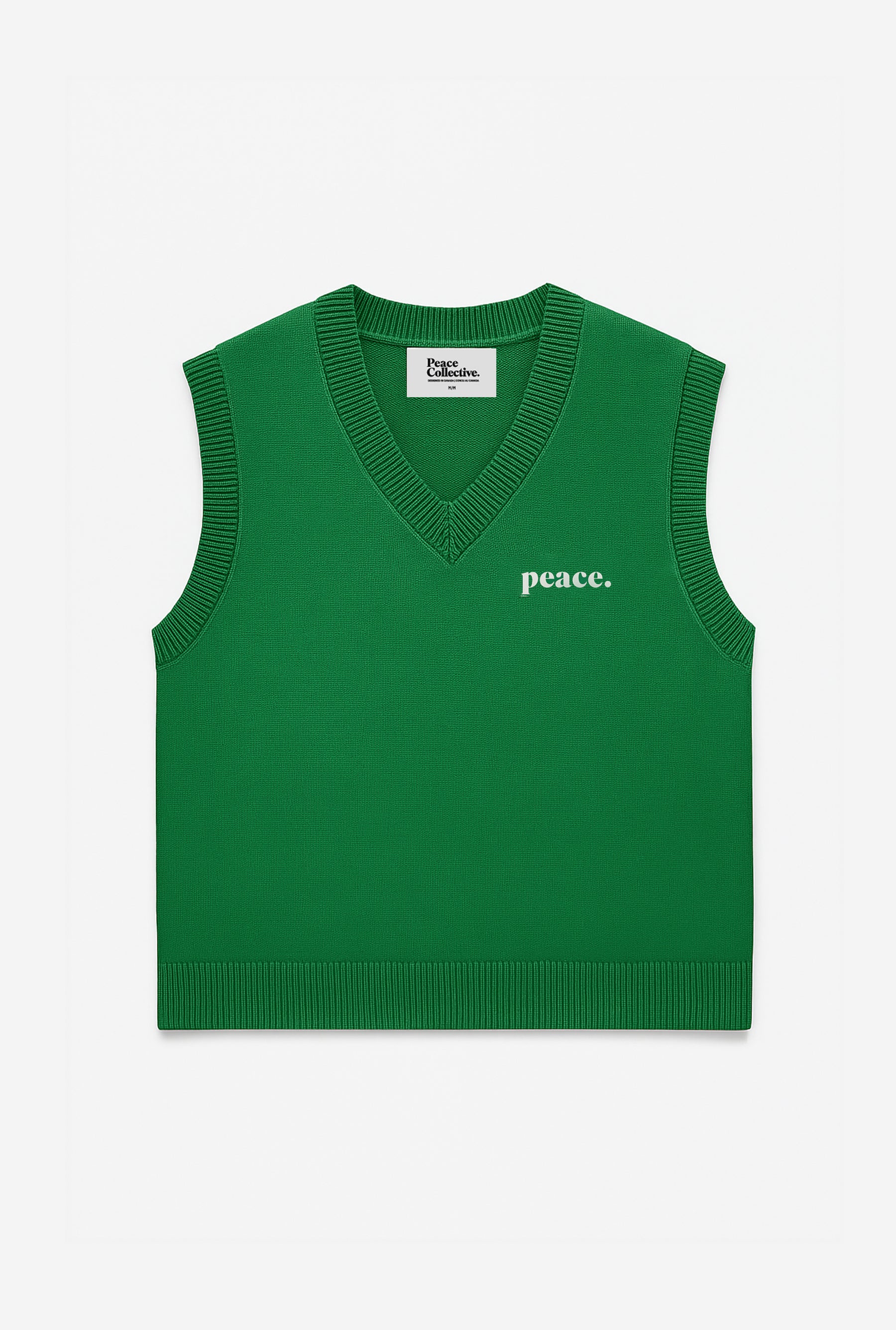 Peace Basics Sweater Vest - Green
