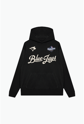 Toronto Blue Jays Script World Series 2025 Oversized Hoodie - Black