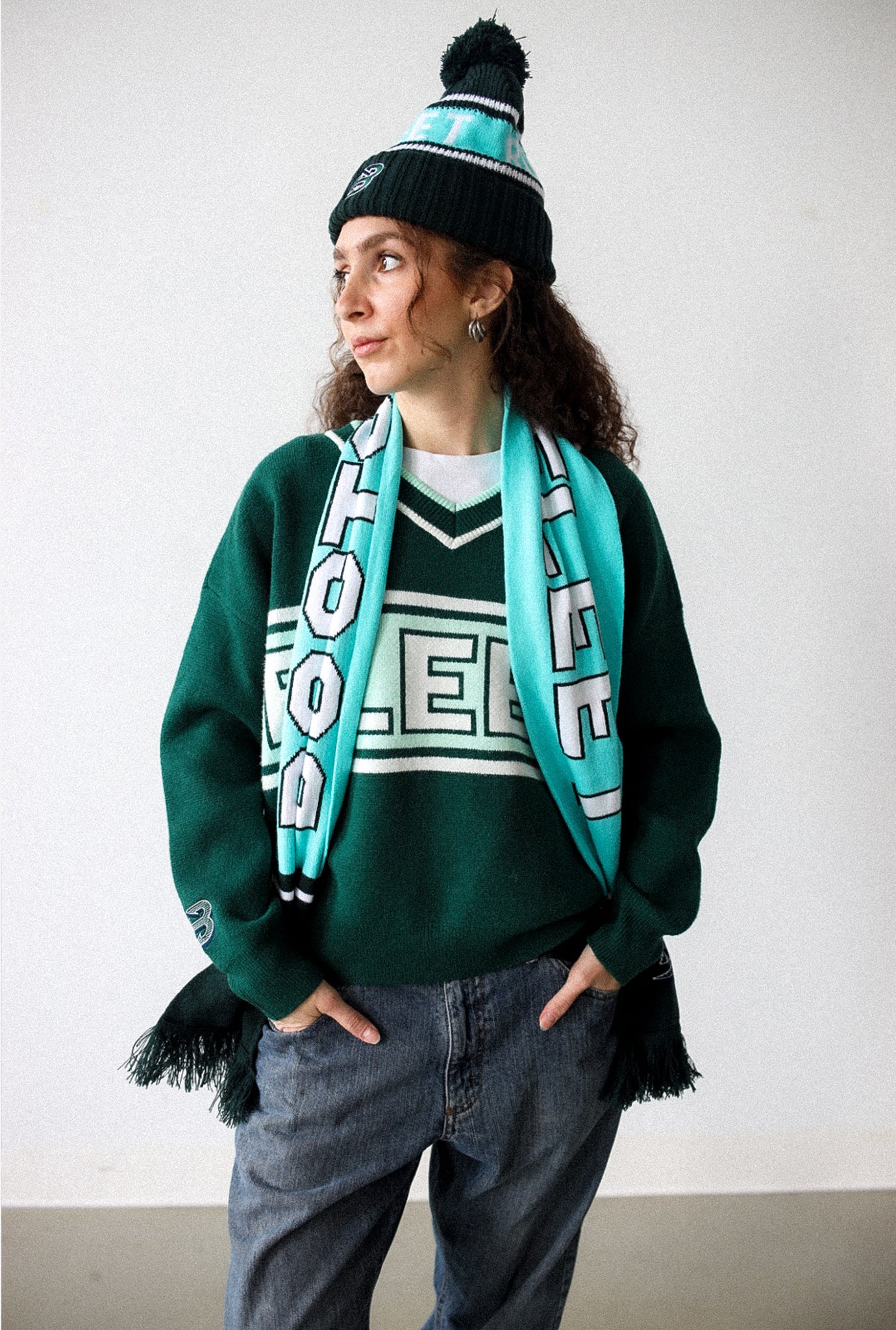 Boston Fleet Scarf - Forest Green