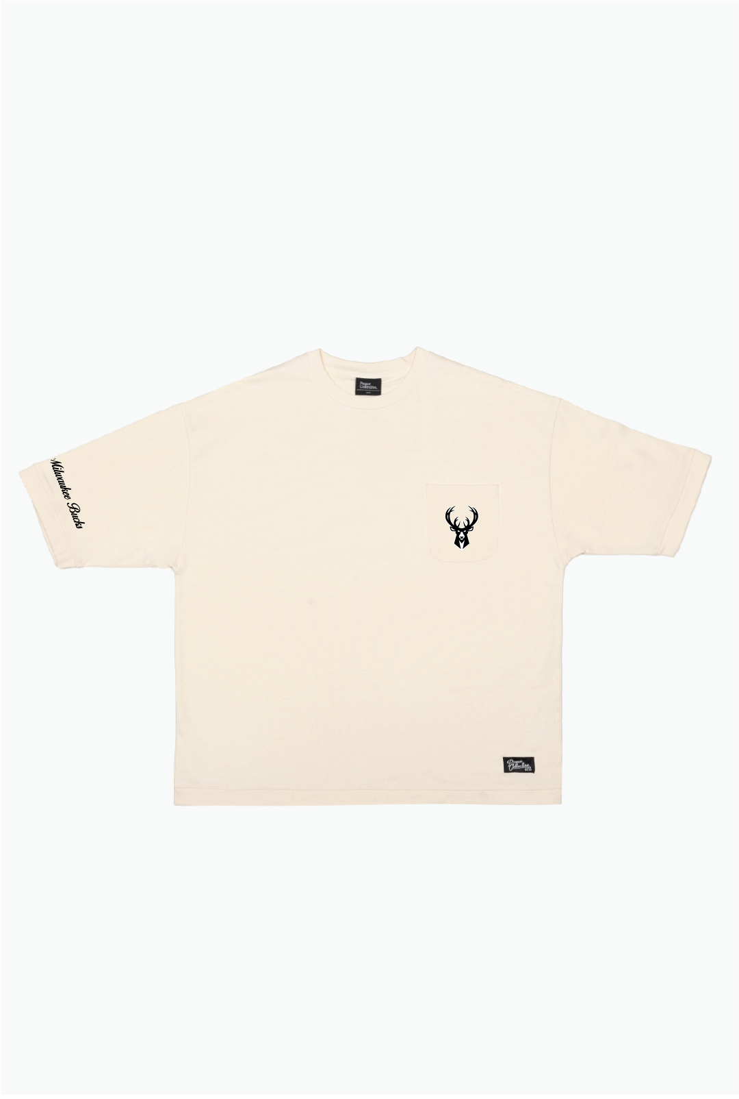 Milwaukee Bucks Preppy Heavyweight Pocket T-Shirt - Ivory