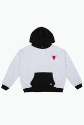 Chicago Bulls Colour Block Heavyweight Hoodie - Schwarz/Grau meliert