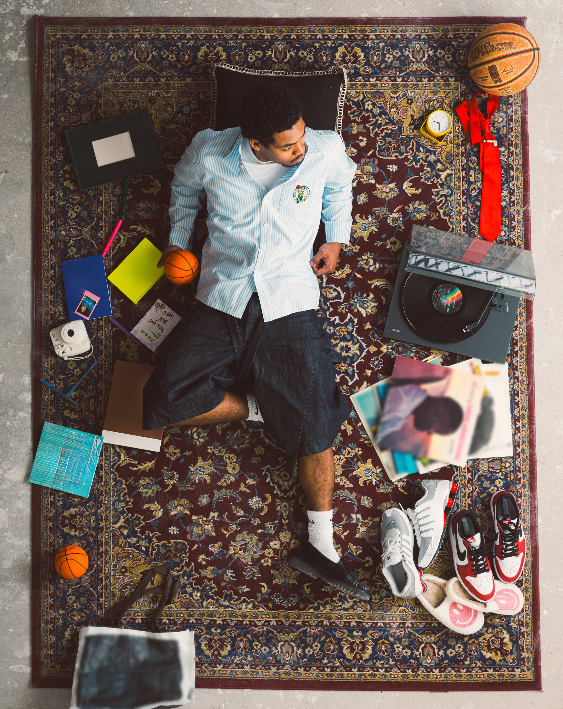 Boston Celtics Long Sleeve Poplin Shirt - White / Blue