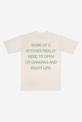 Open Ur Chakras Heavyweight T-Shirt - Ivory