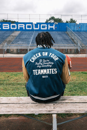 P/C x AJ Brown Varsity Jacket - Green