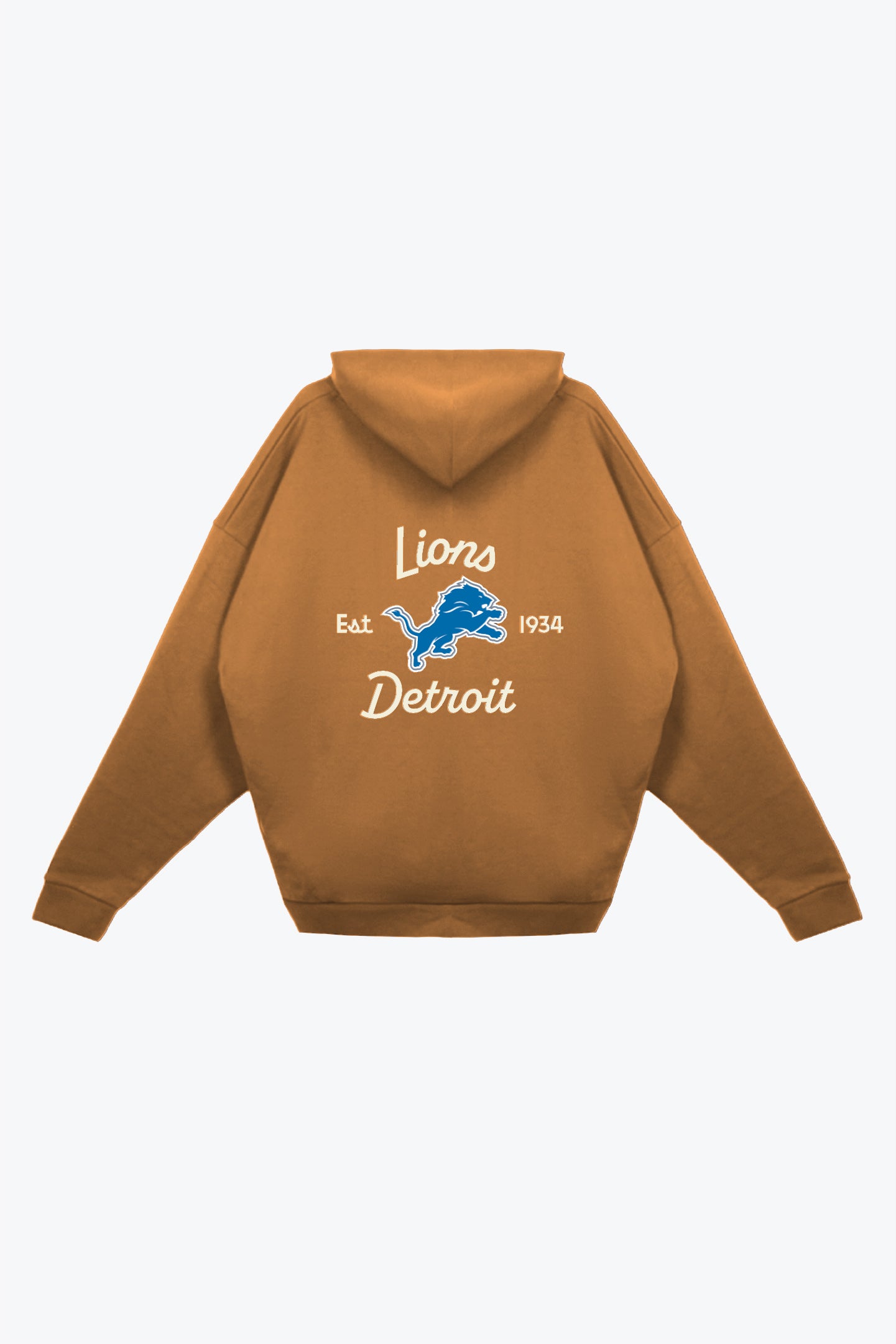 Detroit Lions Fanleisure Heavyweight Hoodie - Brown
