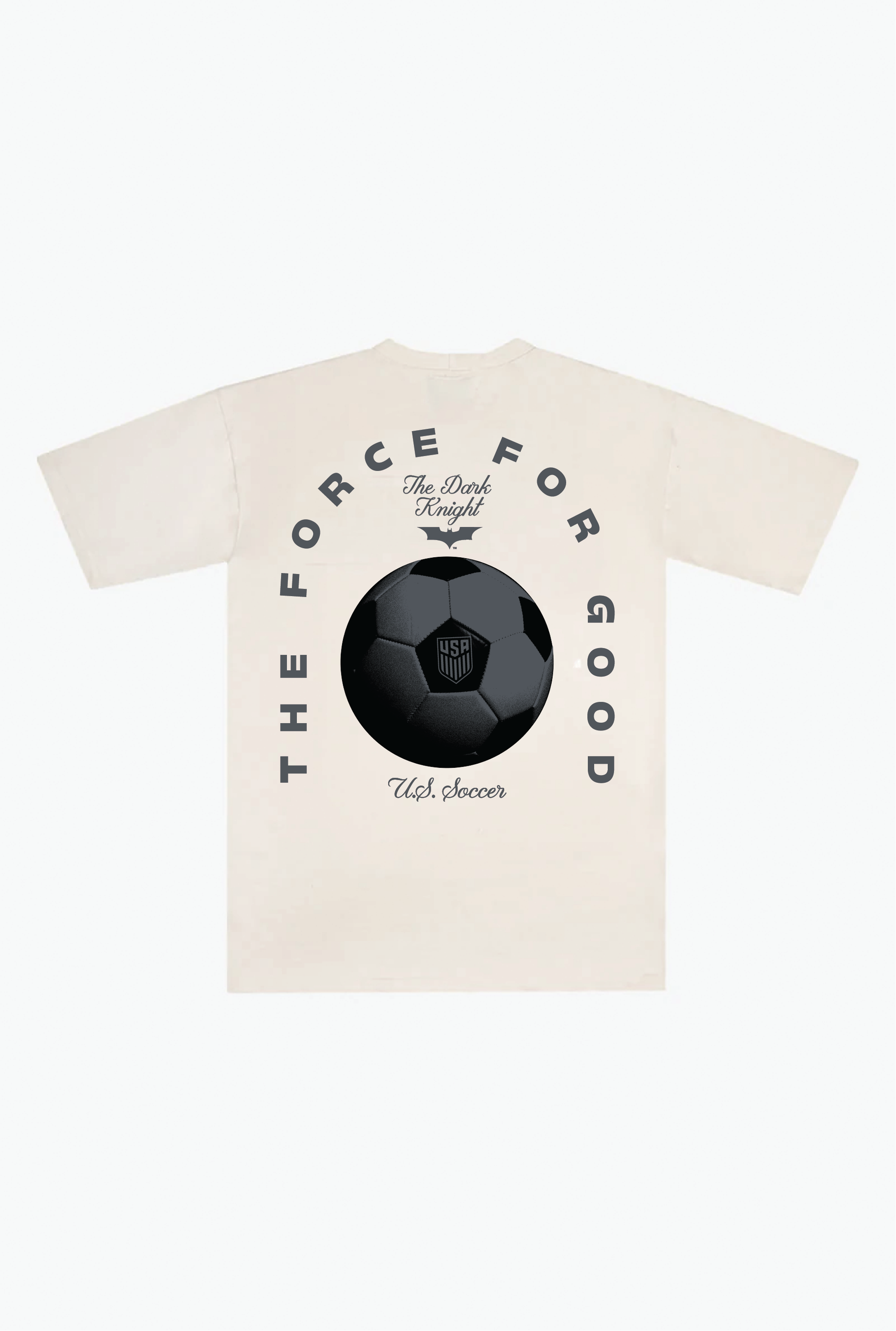 T-shirt poids lourd US Soccer x DC Comics « Se battre pour chaque pouce » - Ivoire