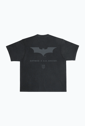 T-shirt épais teint en pièce US Soccer x DC Comics The Dark Knight Rises - Noir