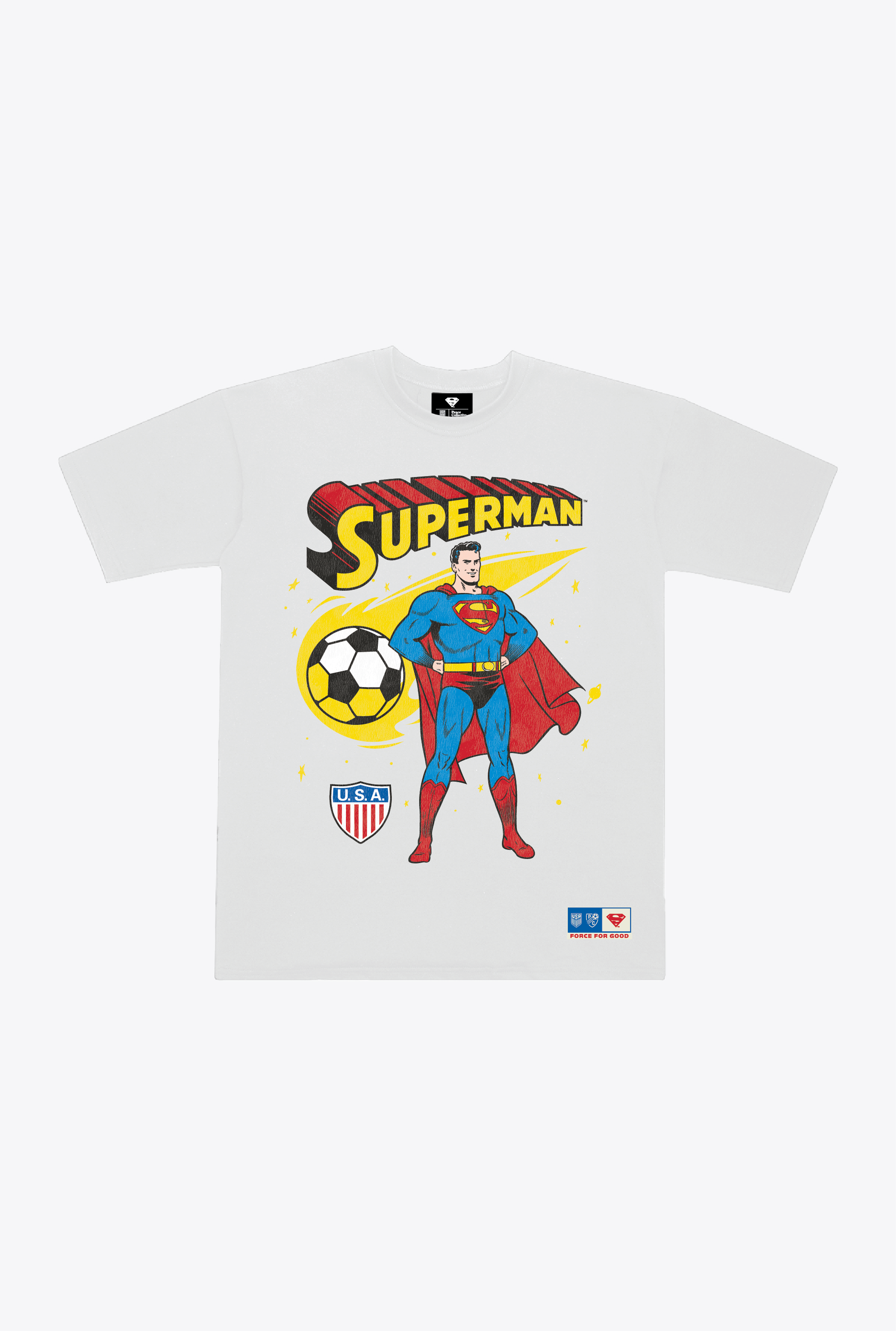 T-shirt US Soccer x DC Comics Superman Comet Heavyweight - Blanc
