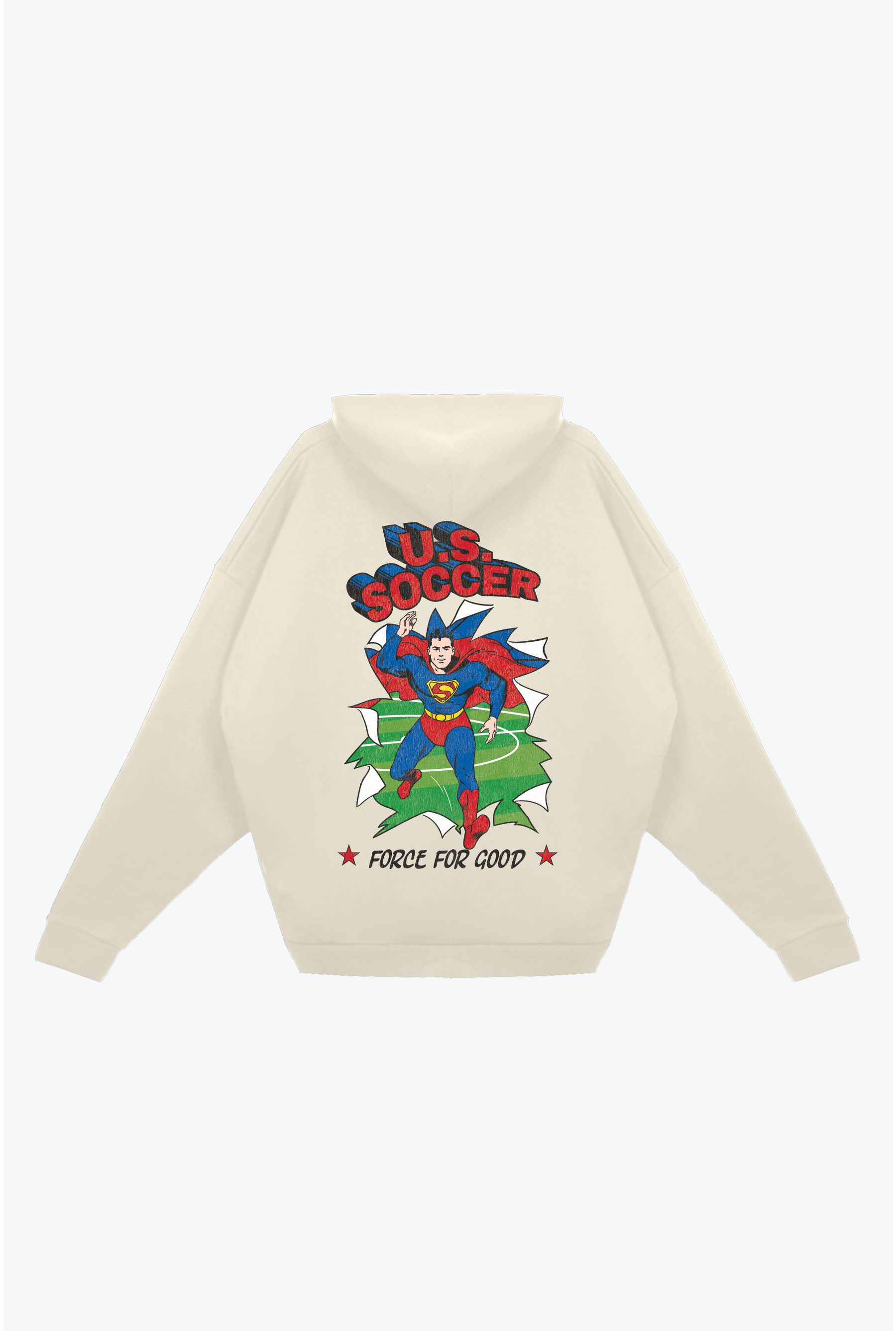 Sudadera Heavyweight US Soccer x DC Comics Superman Fuerza Para el Bien - Marfil