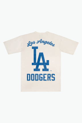 Los Angeles Dodgers Team Heavyweight T-Shirt - Ivory