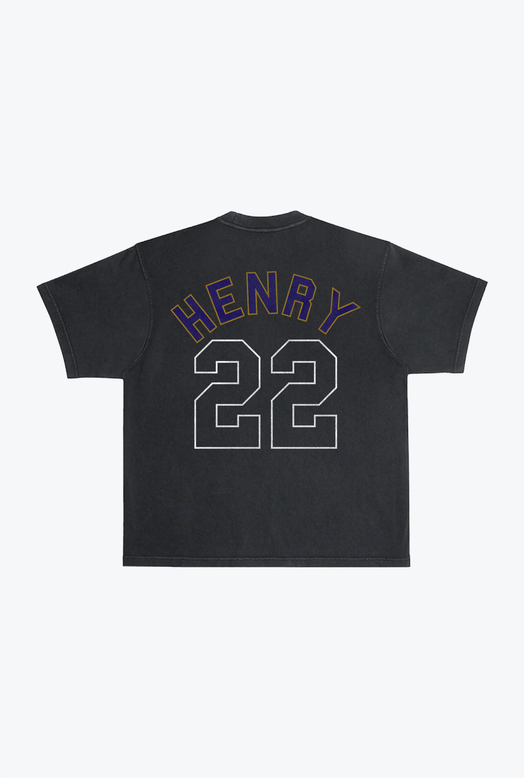 Derrick Henry Heavyweight Garment Dyed T-Shirt - Black
