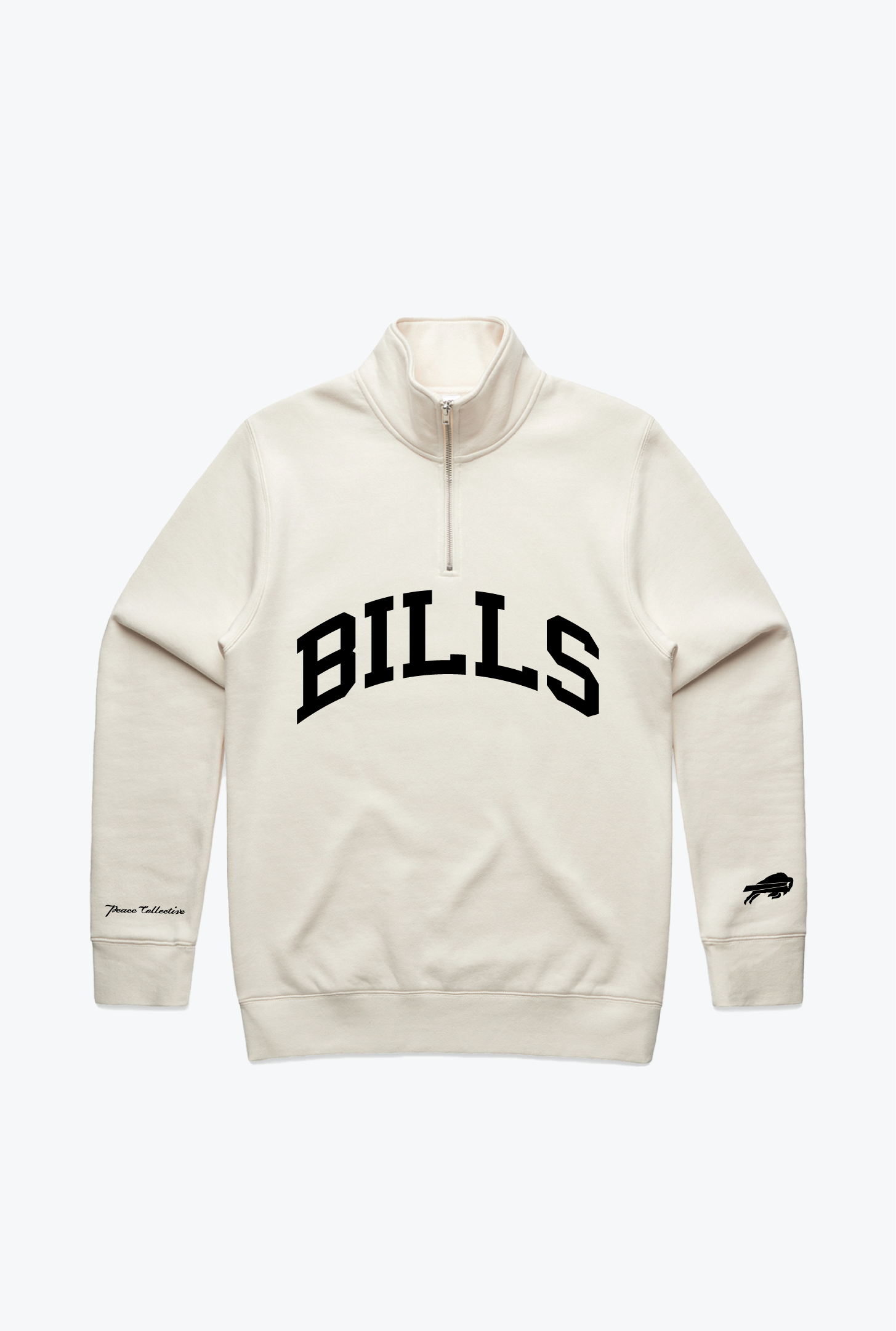 Buffalo Bills Collegiate Quarter Zip - Ivory
