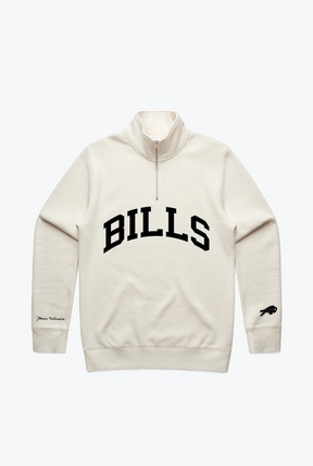 Buffalo Bills Collegiate Quarter Zip - Ivory