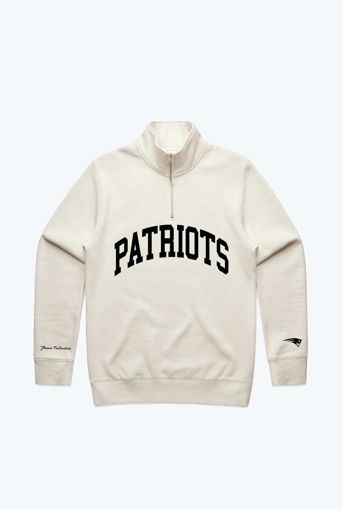 New England Patriots Collegiate Quarter Zip - Ivory