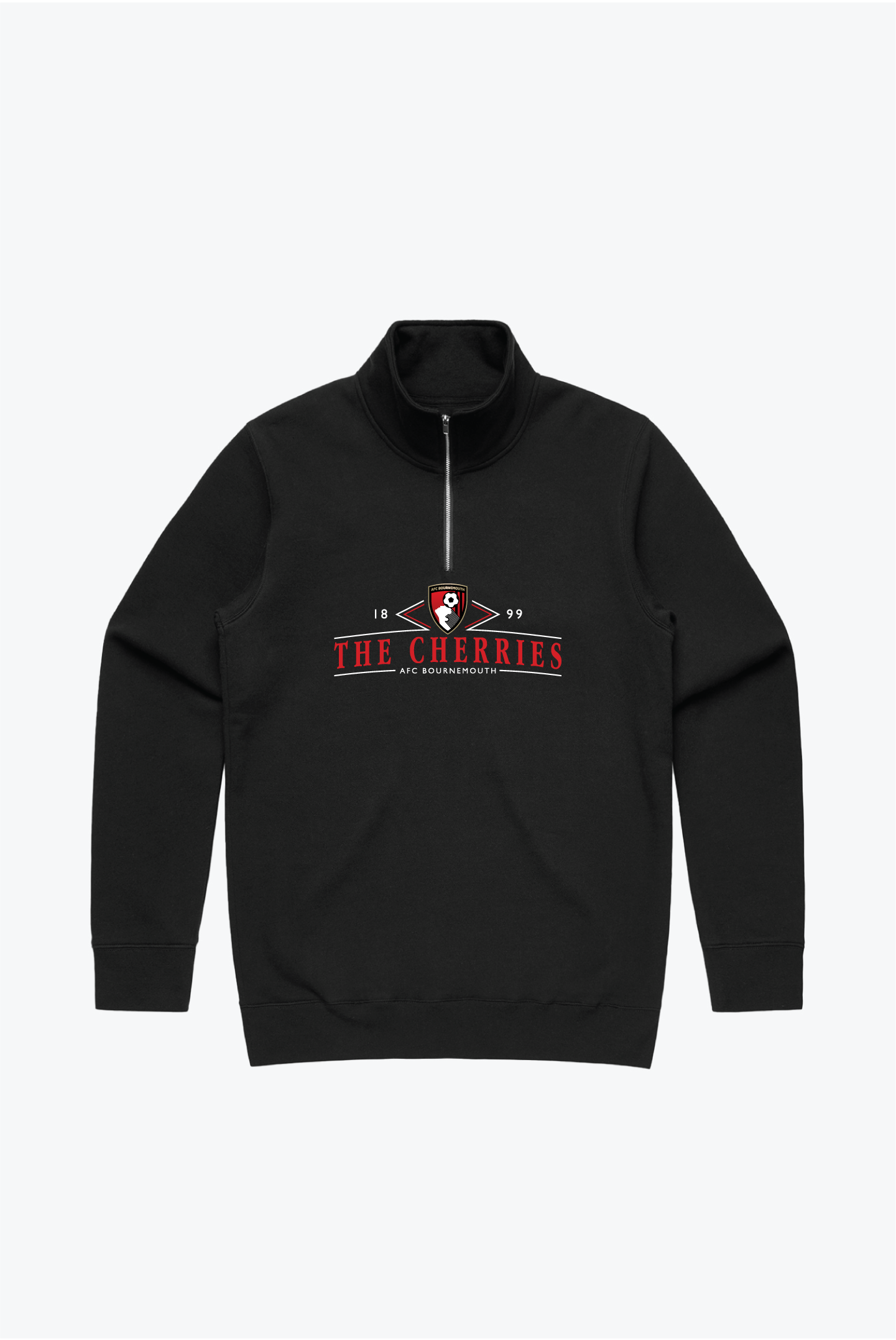 AFC Bournemouth Vintage Quarter Zip - Black
