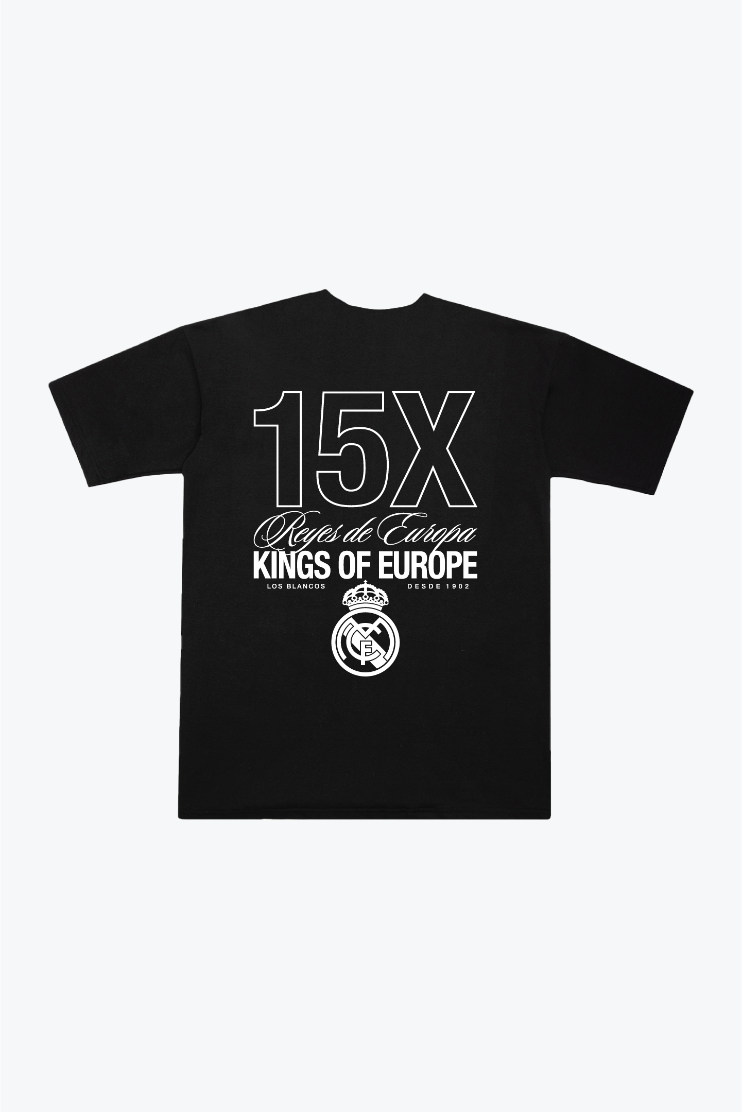 Real Madrid European Champions Heavyweight T-Shirt - Black