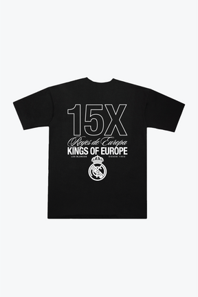 Real Madrid European Champions Heavyweight T-Shirt - Black