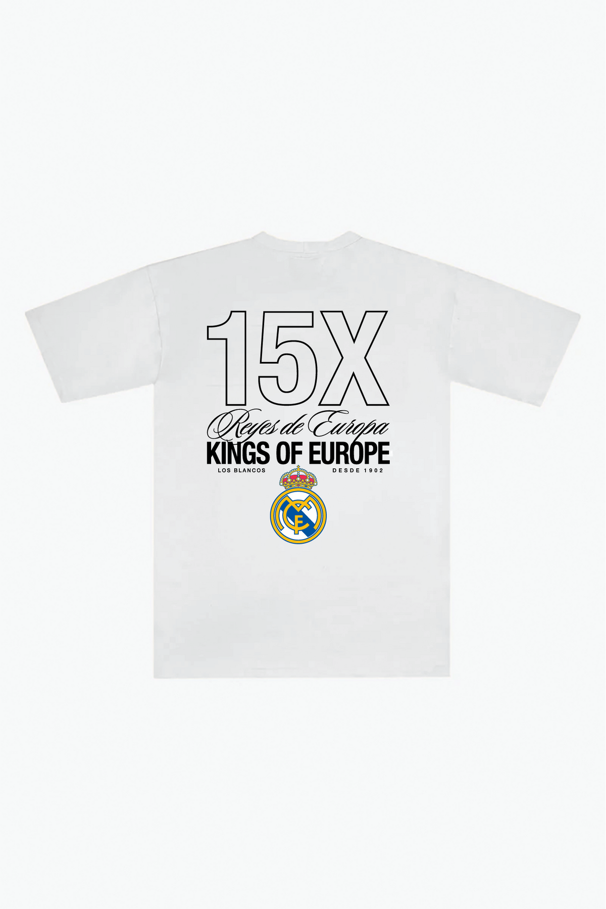 Real Madrid European Champions Heavyweight T-Shirt - White