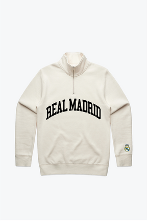 Real Madrid Collegiate Quarter Zip - Ivory