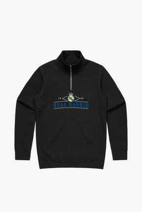 Real Madrid Quarter Zip - Black