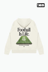 Sudadera con capucha de peso pesado FIFA World Cup 2026™ Football is Life - Marfil