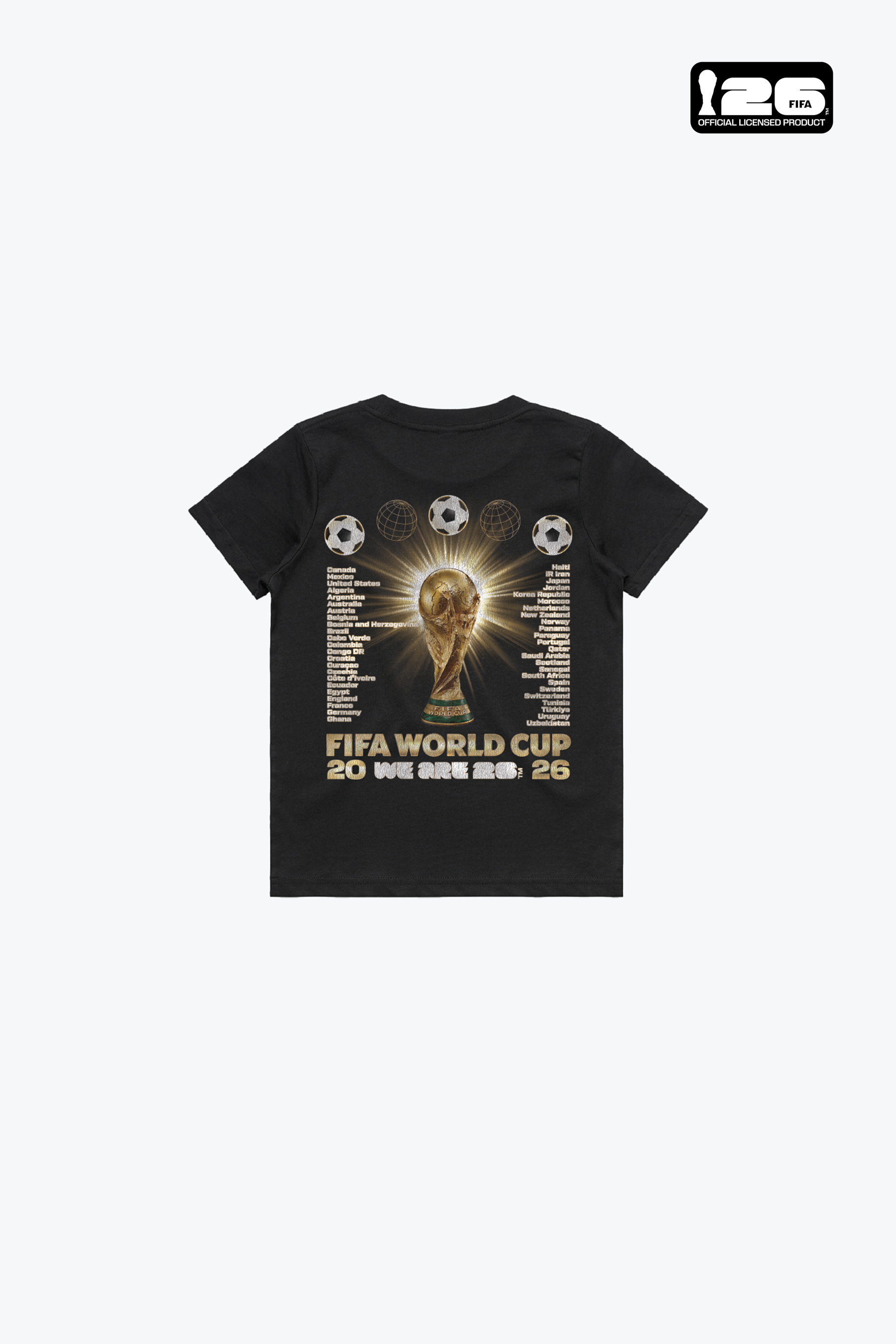 Camiseta Juvenil FIFA World Cup 2026™ FIFA World Tour - Negra