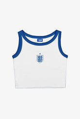 Débardeur court blanc pour femme, équipe d'Angleterre, Coupe du Monde de la FIFA 2026™