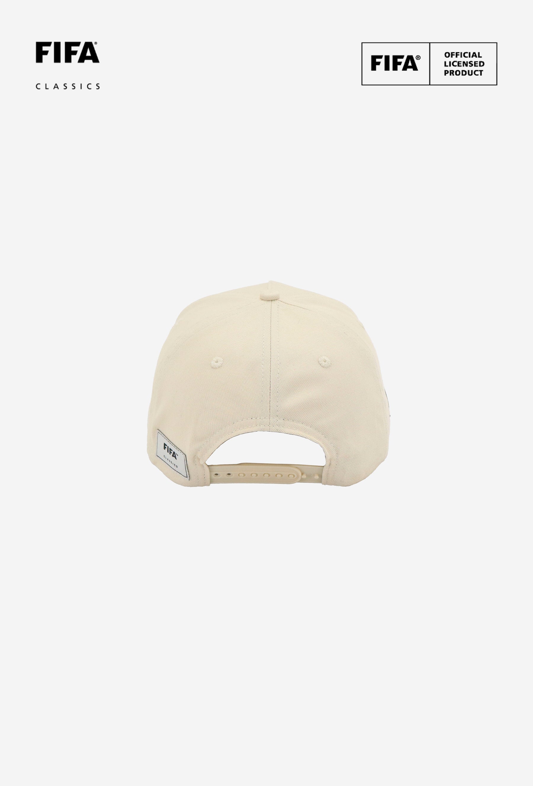 Casquette en daim à monture A, Coupe du Monde de la FIFA, France 1998 - Ivoire/Bleu marine