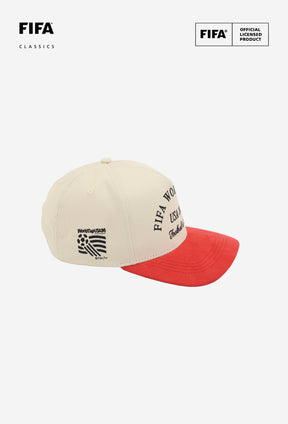 Casquette américaine en daim, Coupe du Monde de la FIFA 1994 - Ivoire/Rouge