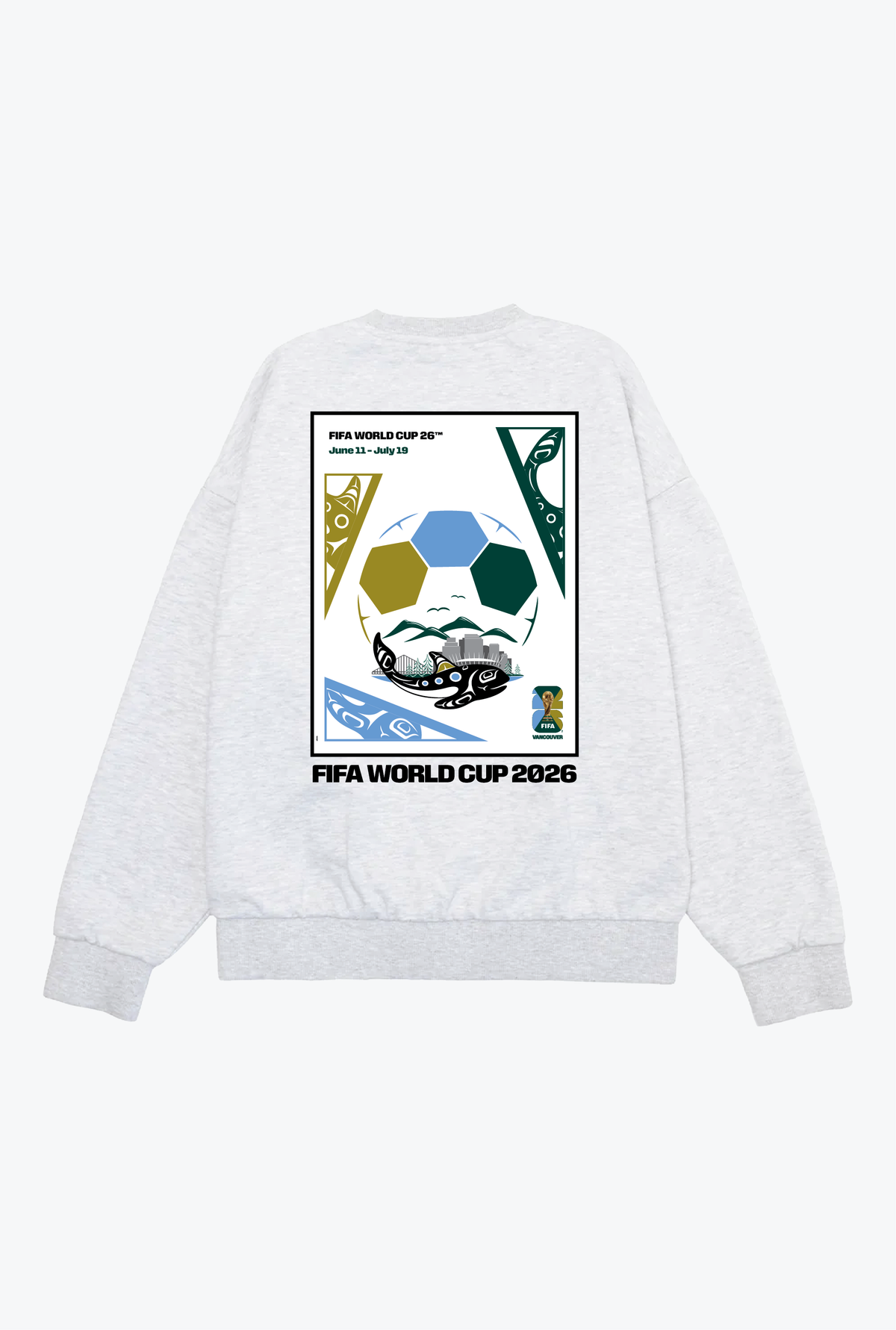 FIFA World Cup 2026™ Vancouver Poster Heavyweight Crewneck - Ash