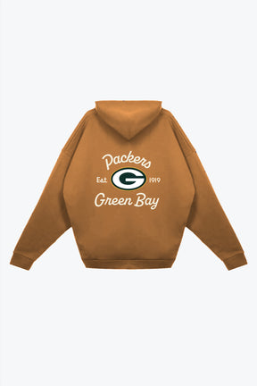 Green Bay Packers Fanleisure Heavyweight Hoodie - Brown