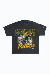 Green Bay Packers Vintage Heavyweight Garment Dyed T-Shirt - Black