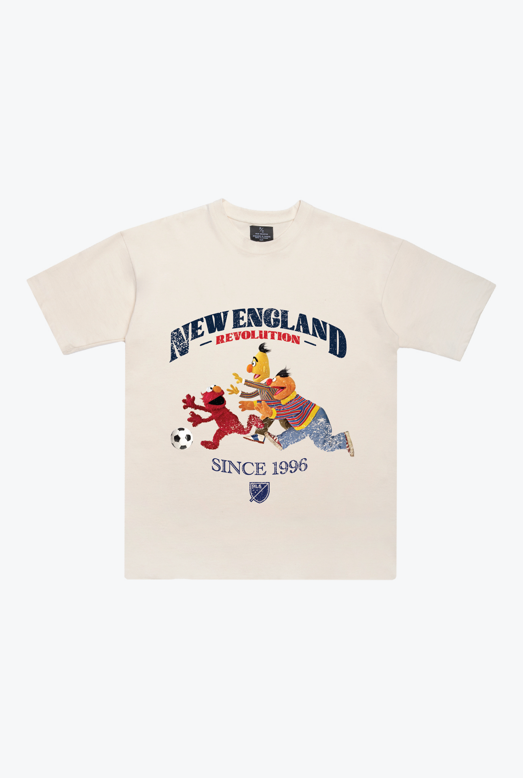 New England Revolution x Sesame Street Chase Heavyweight T-Shirt - Ivory